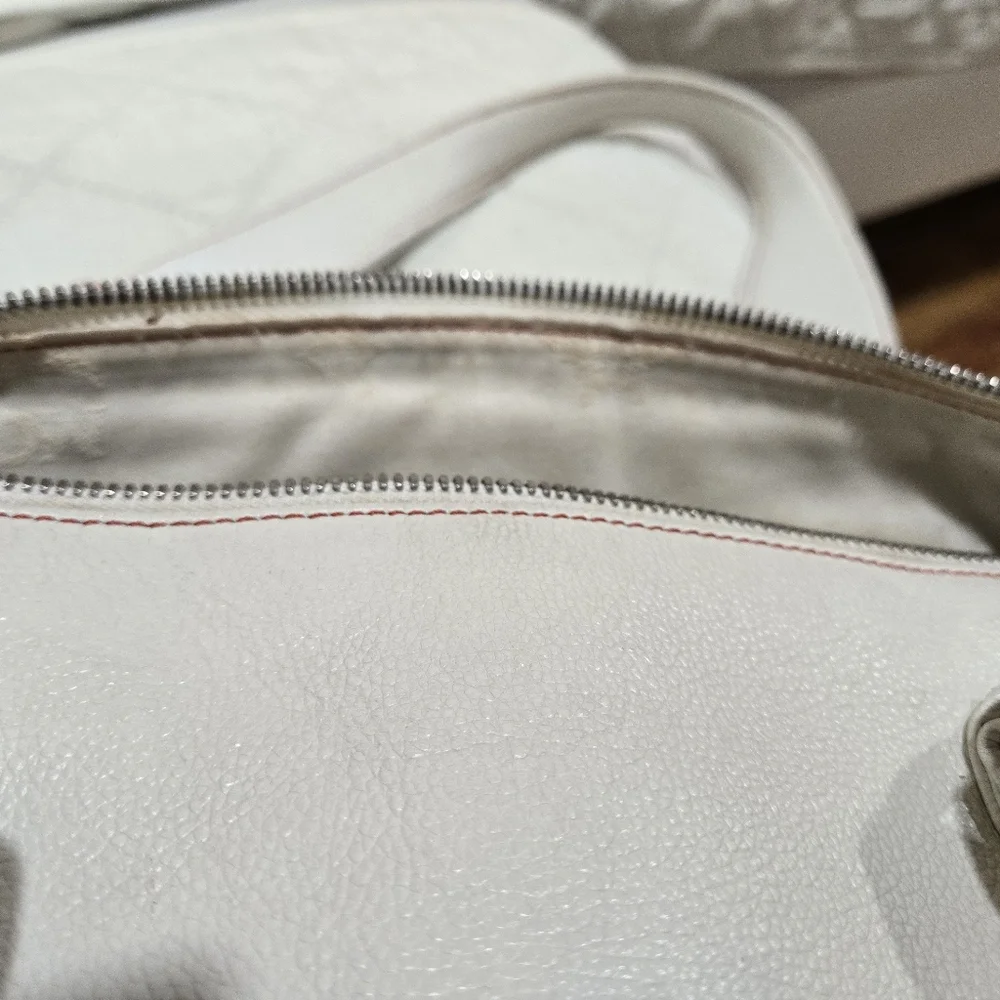 MCM White Leather Women's Barrel Shaped Bag - Picture 14 of 16